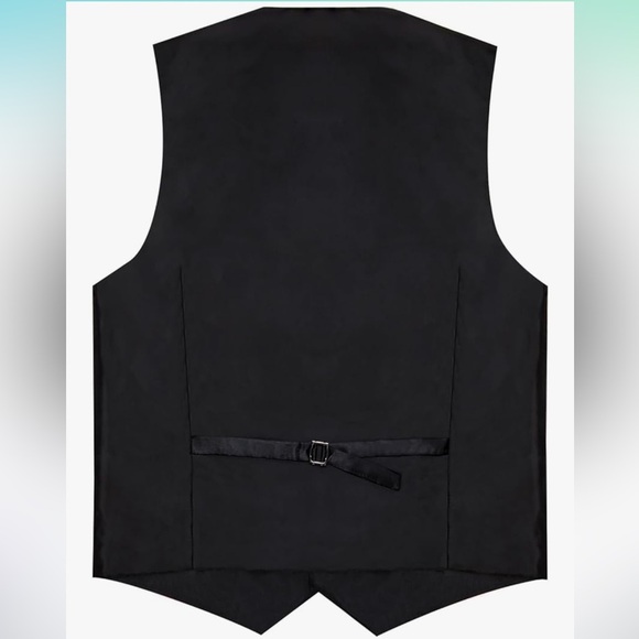 🆕 Silk Paisley Yellow/Gold Dress Vest for Men w/bowtie pocket square & more XL - Picture 4 of 6